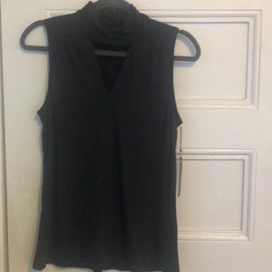 Black sleeveless top